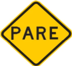 Placa de trânsito código A-15
